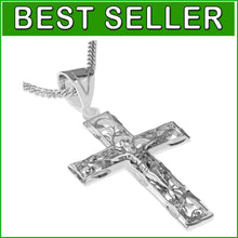 Load image into Gallery viewer, Elegant 24k Gold Crucifix Necklace with Lifetime Replacement Guarantee
