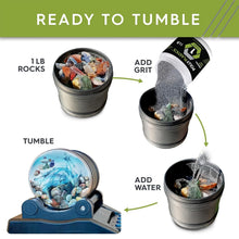 Load image into Gallery viewer, Complete Rock Tumbling Media Grit Kit with Premium Filler Pellets - USA Made