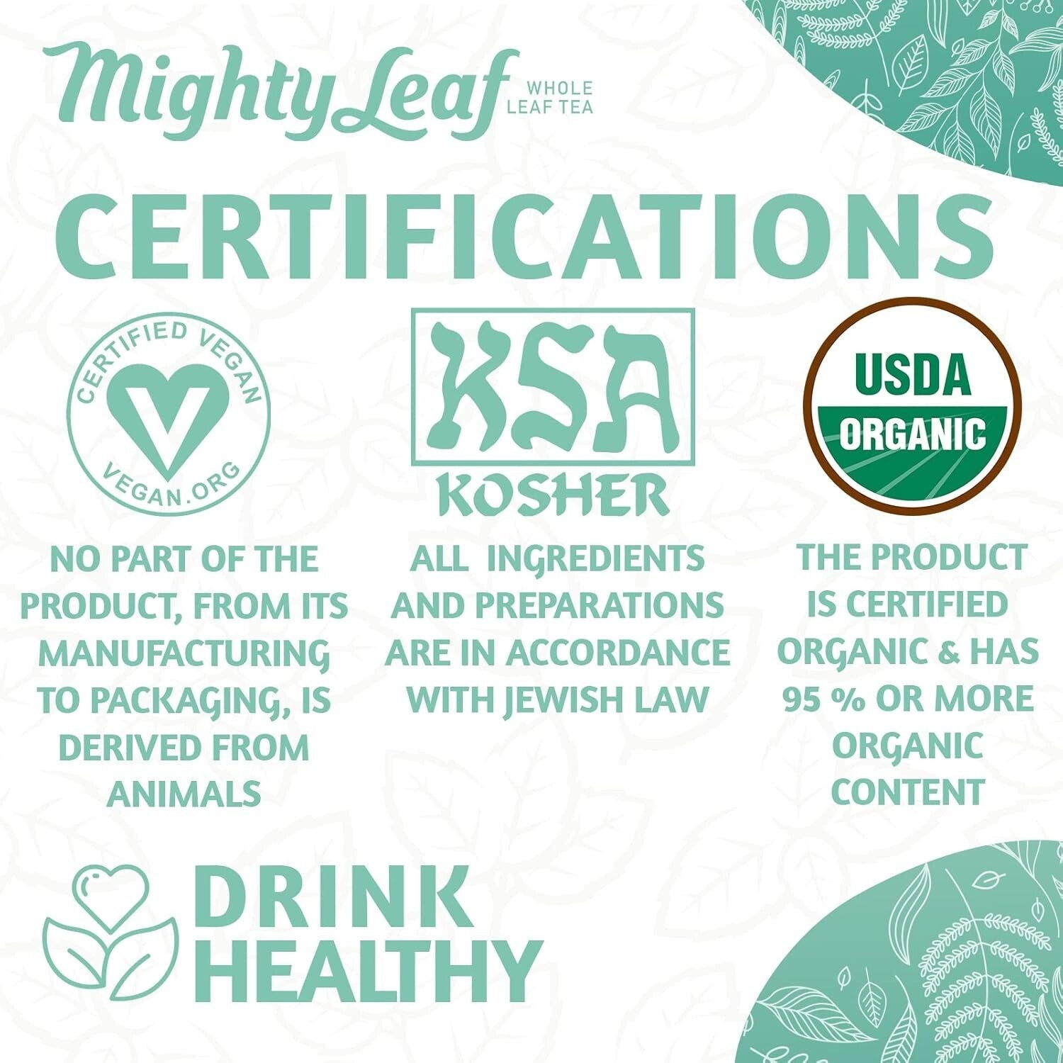 Aromatic Organic Jasmine Green Tea in Silk Bags - 100 Count Pouch Collection