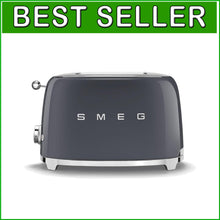 Load image into Gallery viewer, Elegant Gray 50's Style Toaster - 2 Slices with 6 Browning Levels &amp; Functions