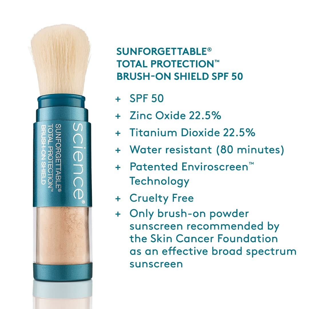 Sensitive Skin Approved SPF 50 Brush-On Mineral Sunscreen Powder - Compact Size