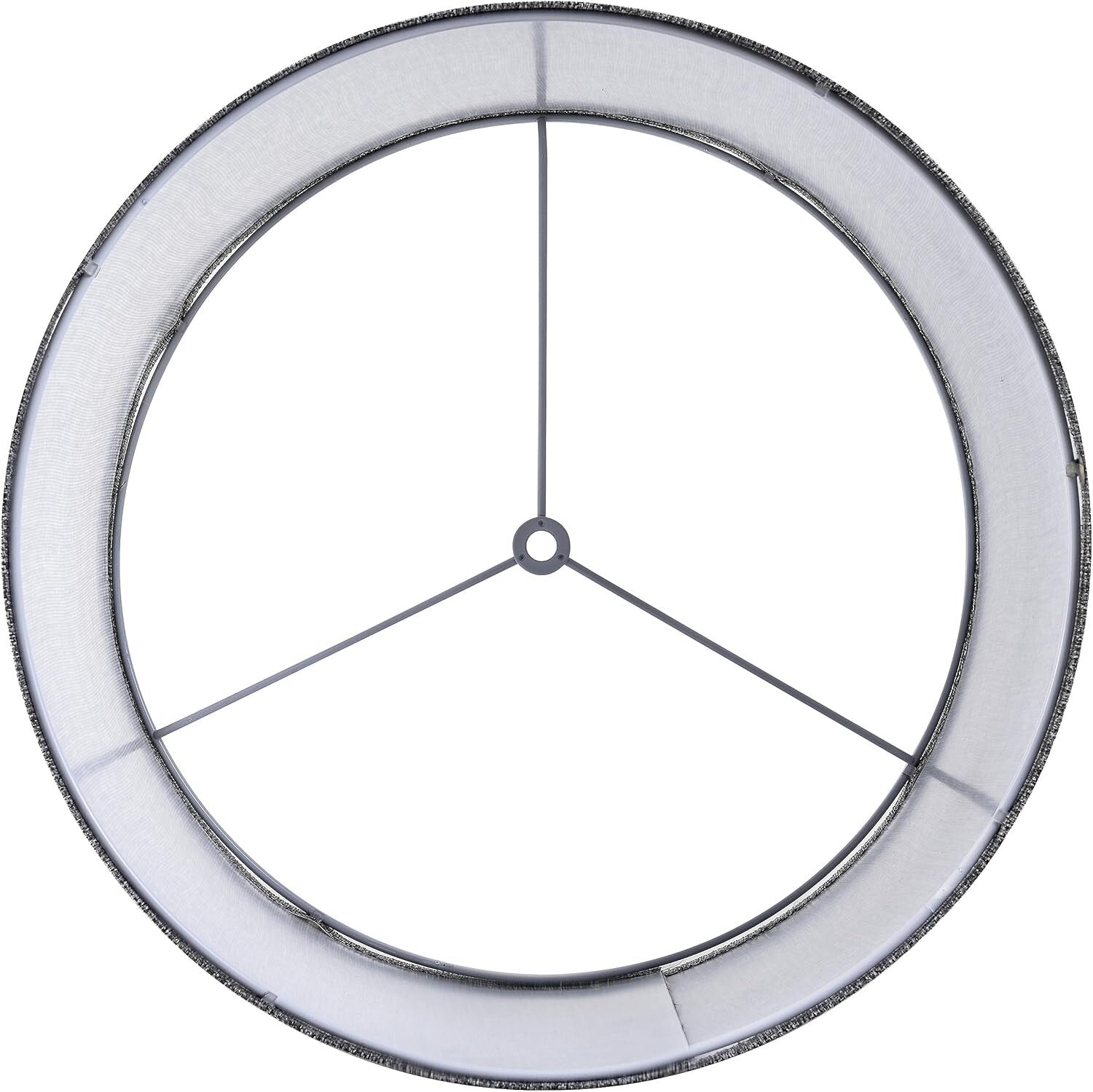 Set of 2 Medium 13" Drum Lamp Shades - Traditional Gray Design for Home Decor