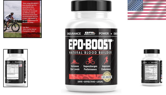 Vegan Blood Builder Iron Capsules - 120 Count for Athletic Performance & VO2 Max