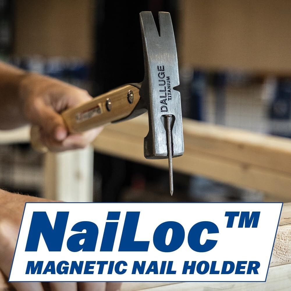 Lightweight 16 oz Titanium Hammer with Milled Face for Versatile Construction