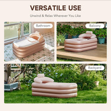 Load image into Gallery viewer, Portable Inflatable Bathtub with Electric Pump &amp; Pillow - Indoor/Outdoor Spa