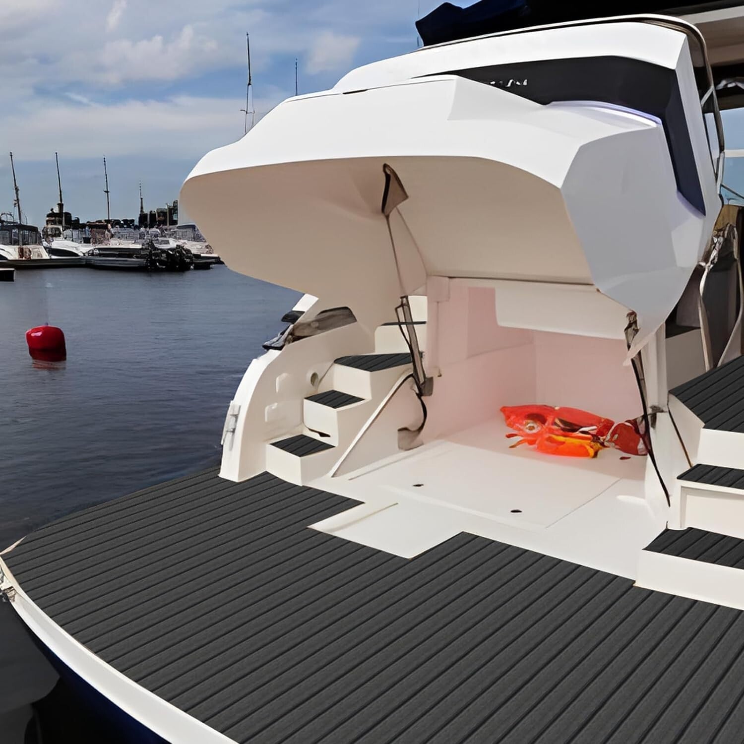 Durable Self-Adhesive EVA Marine Mat - Customizable Non-Slip Boat Flooring