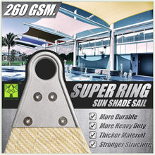 Load image into Gallery viewer, Premium 260 GSM Triangle Sun Shade Sail with Reinforced Corners - UV Resistant