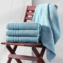 Load image into Gallery viewer, Premium Comfort Light Blue Bath Towels - 4 Pack, Quick-Dry &amp; Machine Washable