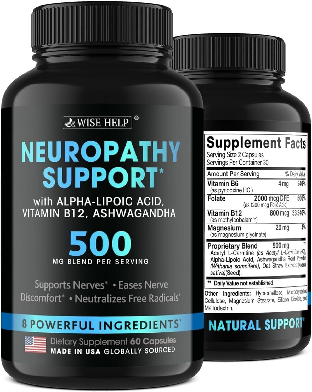 Powerful Nerve Health Formula - 60 Caps for Neuropathy and Trigeminal Neuralgia