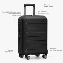 Load image into Gallery viewer, Pagosa 22" Expandable Spinner: Lightweight Hardshell Luggage with USB Chargers