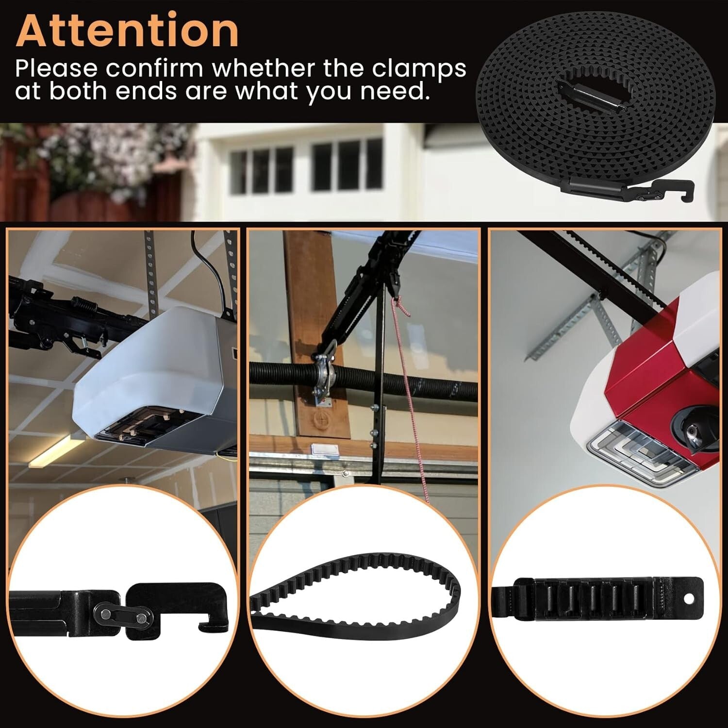 Durable and Safe 232-Inch Garage Door Belt Compatible with Liftmaster Models