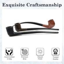Load image into Gallery viewer, Vintage Handmade Bent Churchwarden Pipe - 6x2x2 In, Ideal for Collectors