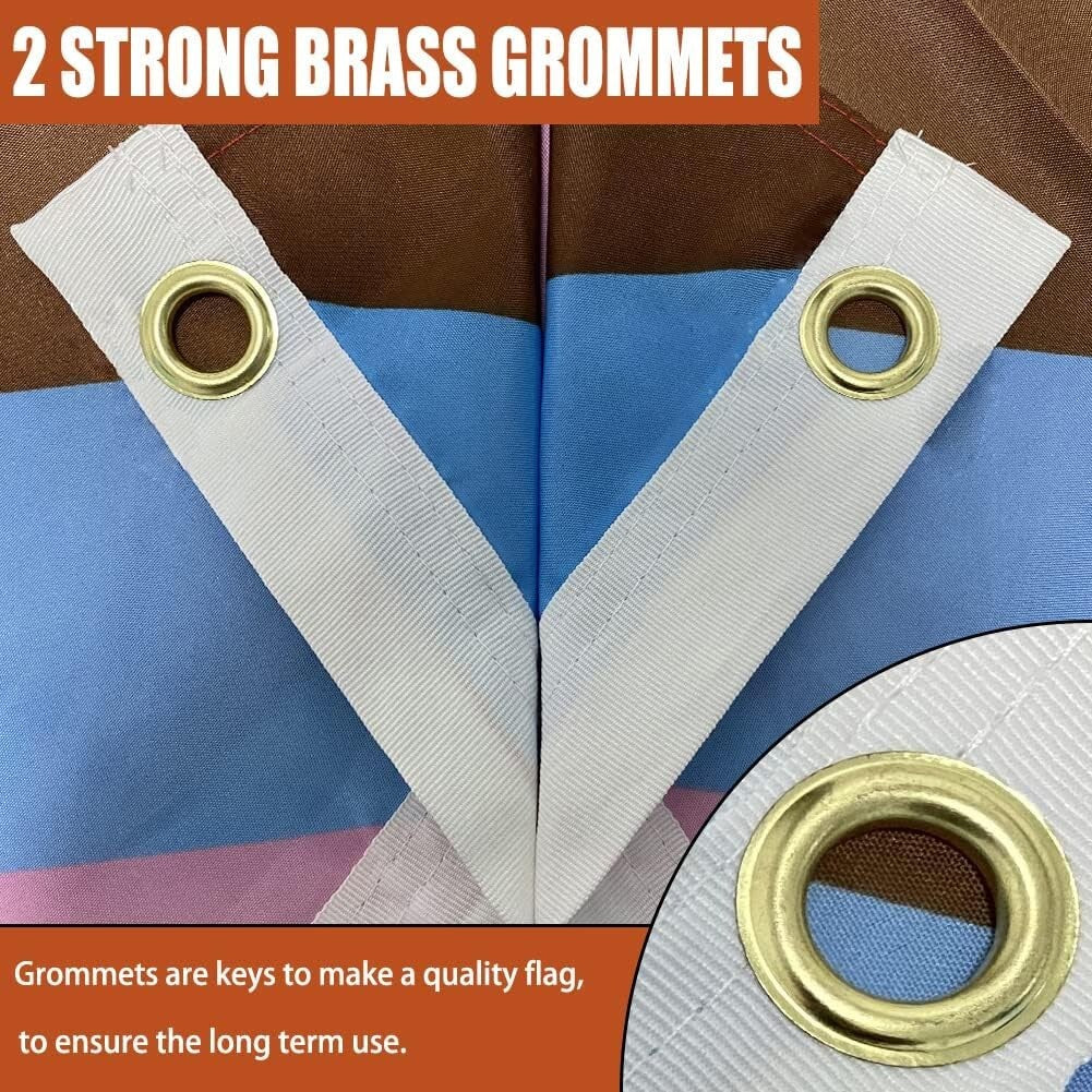 Durable 5x8 Heavy-Duty Progress Pride Flag - Perfect for Celebrating LGBTQ Pride