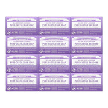 Load image into Gallery viewer, Vegan Lavender Castile Bar Soap - 5 oz x 12, Biodegradable &amp; Cruelty-Free