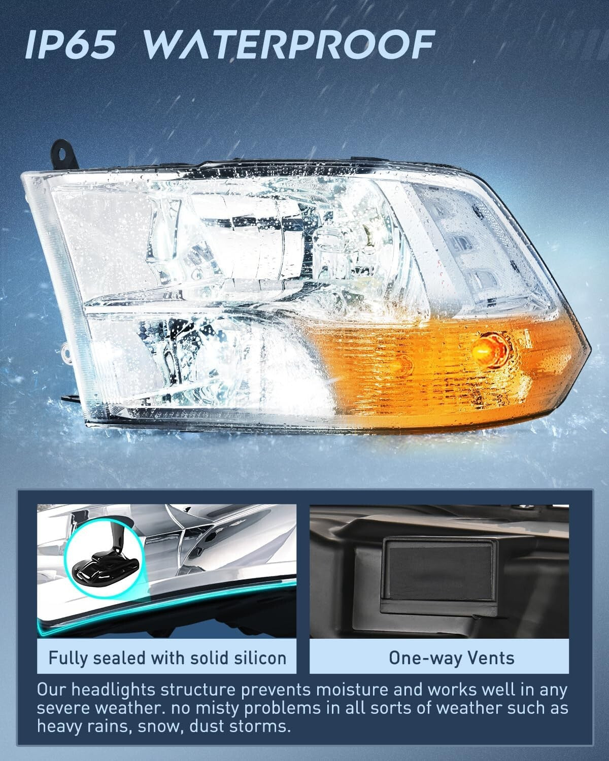 DOT Compliant Headlight Assembly for 2009-2018 Ram 1500/2500/3500 - Easy Install