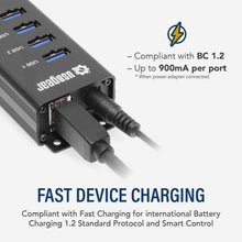 Load image into Gallery viewer, 10-Port USB 3.2 Gen 1 Mountable Hub with Fast Charging and 5Gbps Transfer Speed
