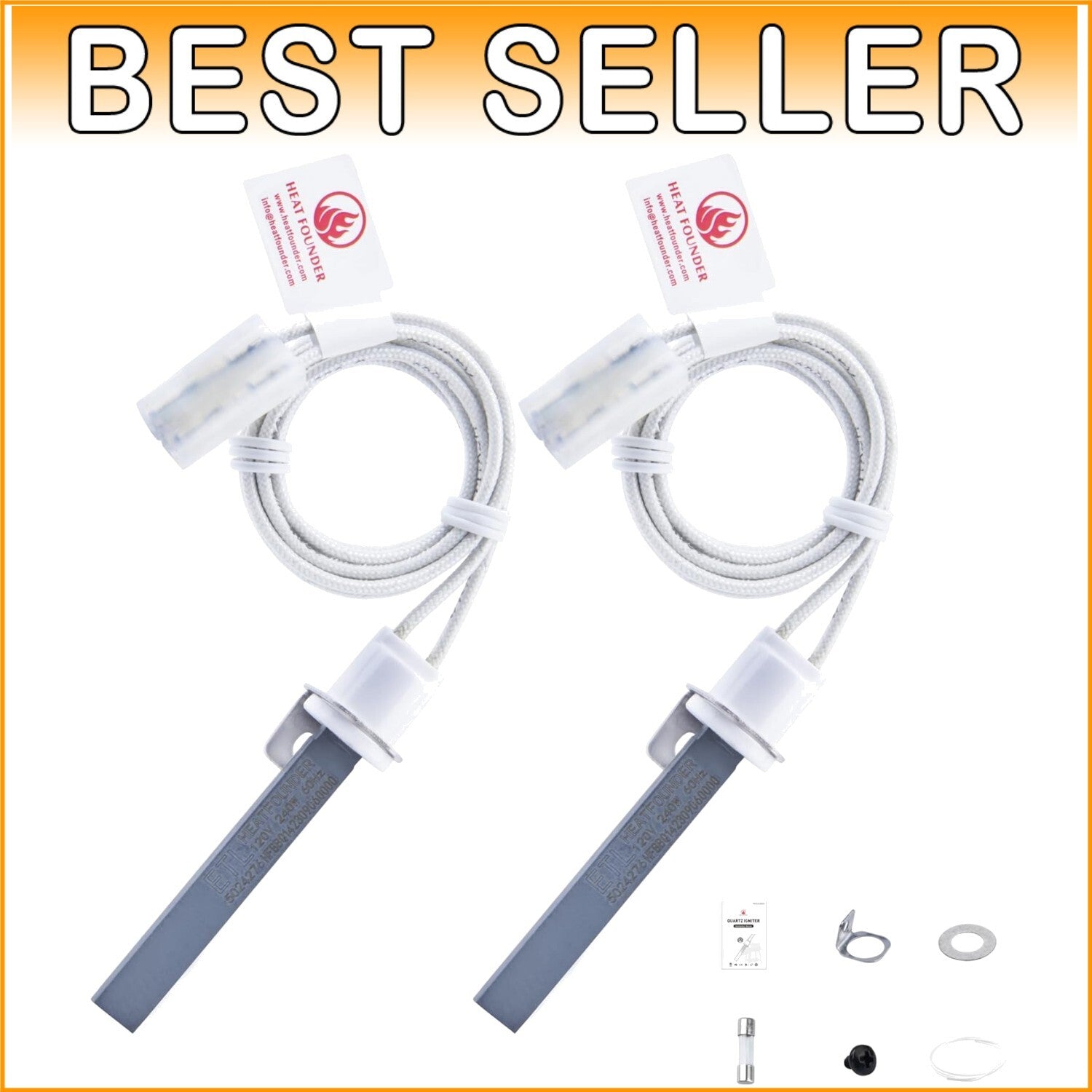 Durable Hot Rod Igniter - 90 Second Ignition for Pit Boss & Other Pellet Grills