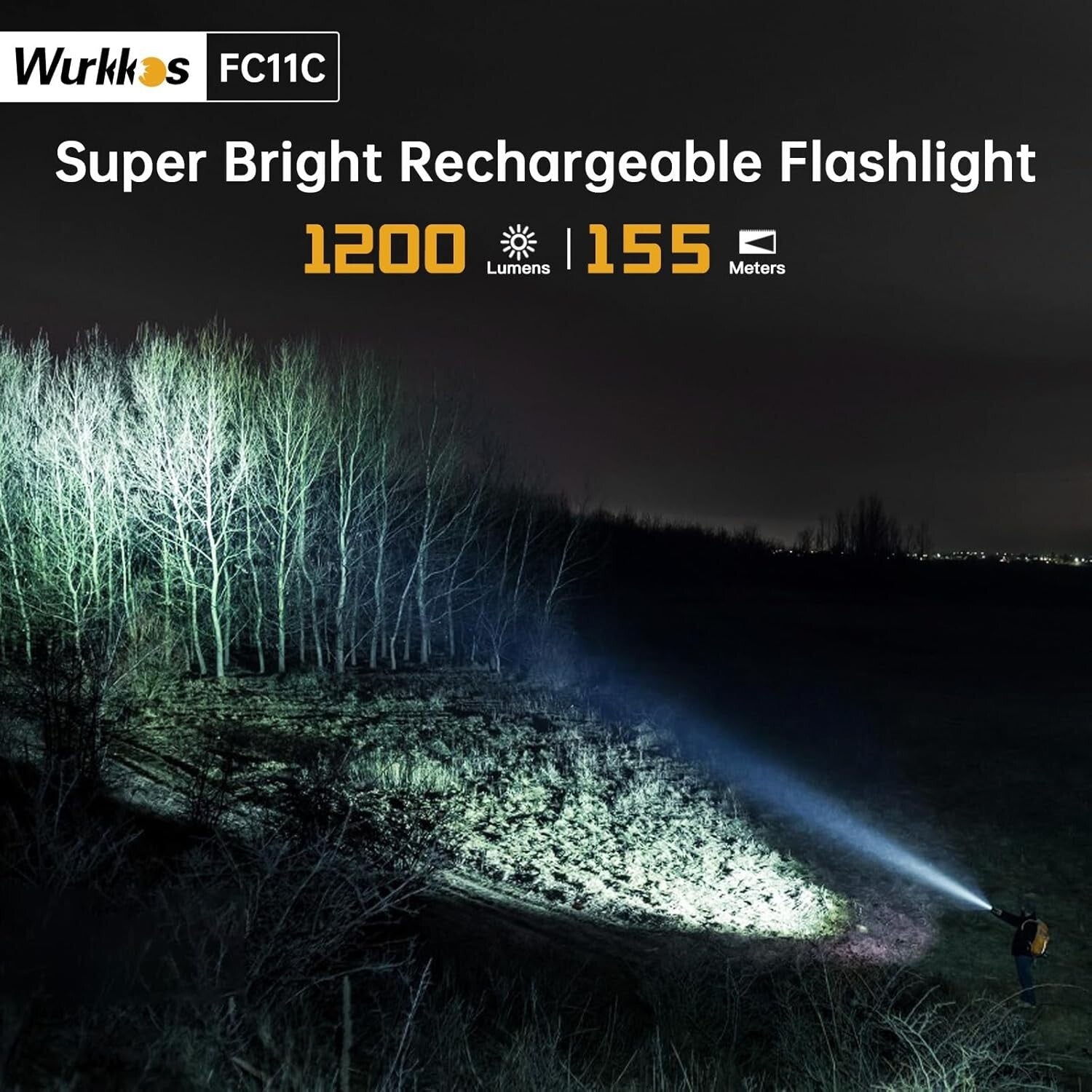 Compact Rechargeable LED Flashlight - IP68 Rated Waterproof & Magnetic Tail Cap