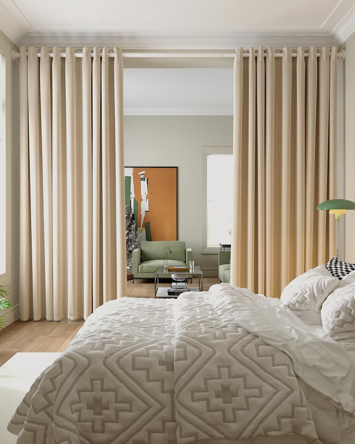 Durable No-Drill Tension Curtain Rods 66-120 Inch - Stability for Every Window