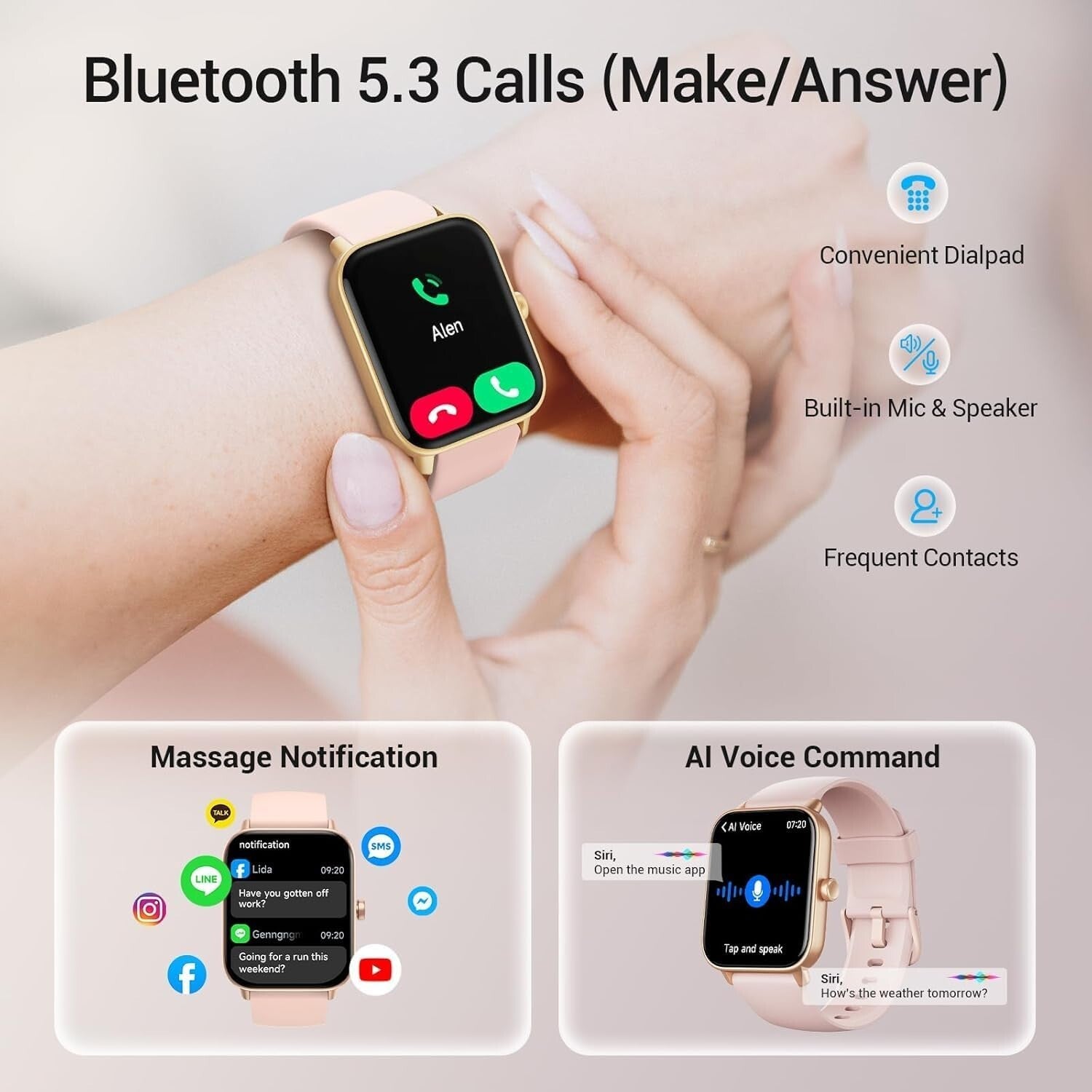 Elegantly Designed Fitness Watch for Women - Alexa, Heart Rate, and More