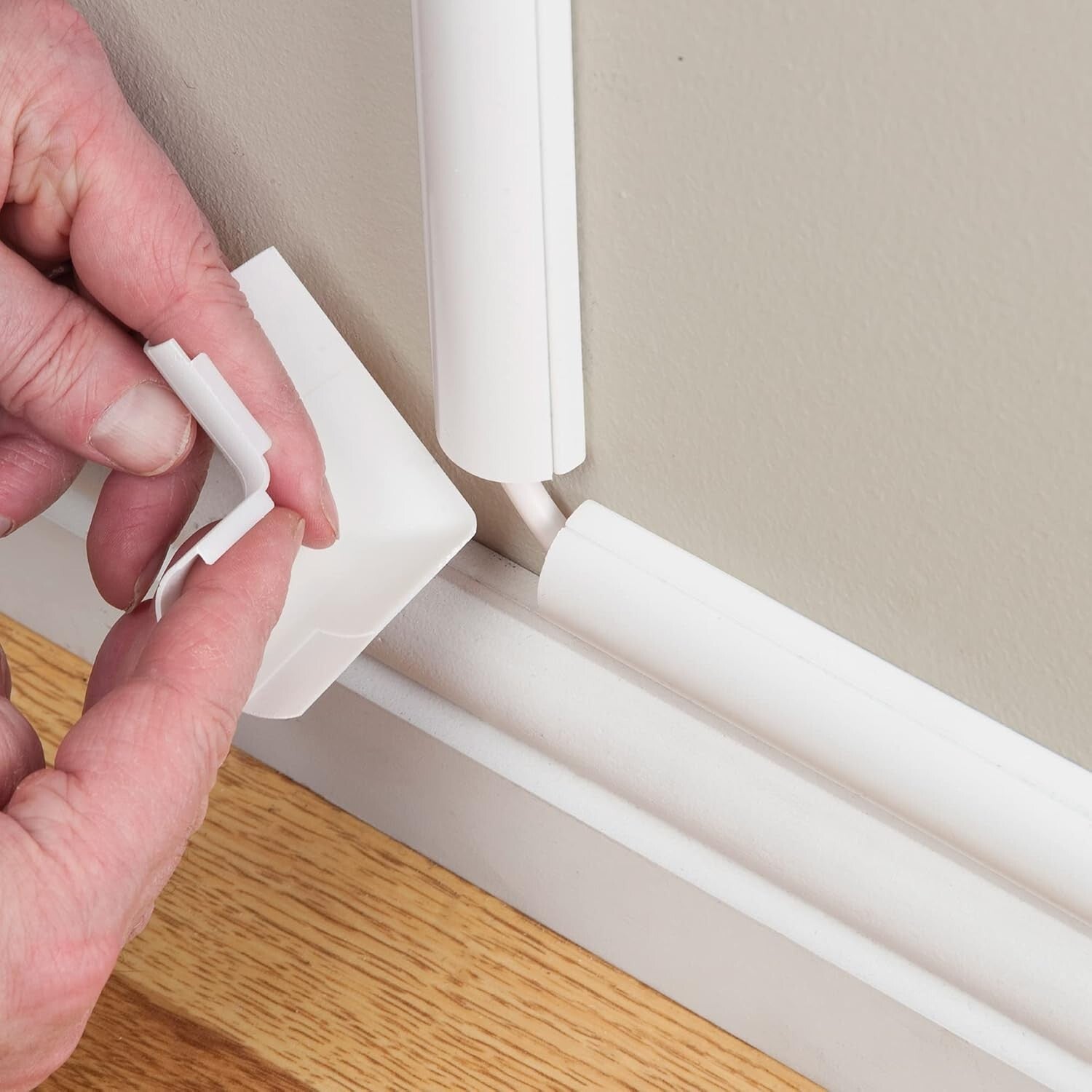 Effortless Cable Organization: 30ft Self-Adhesive Cord Cover with Bends & Caps