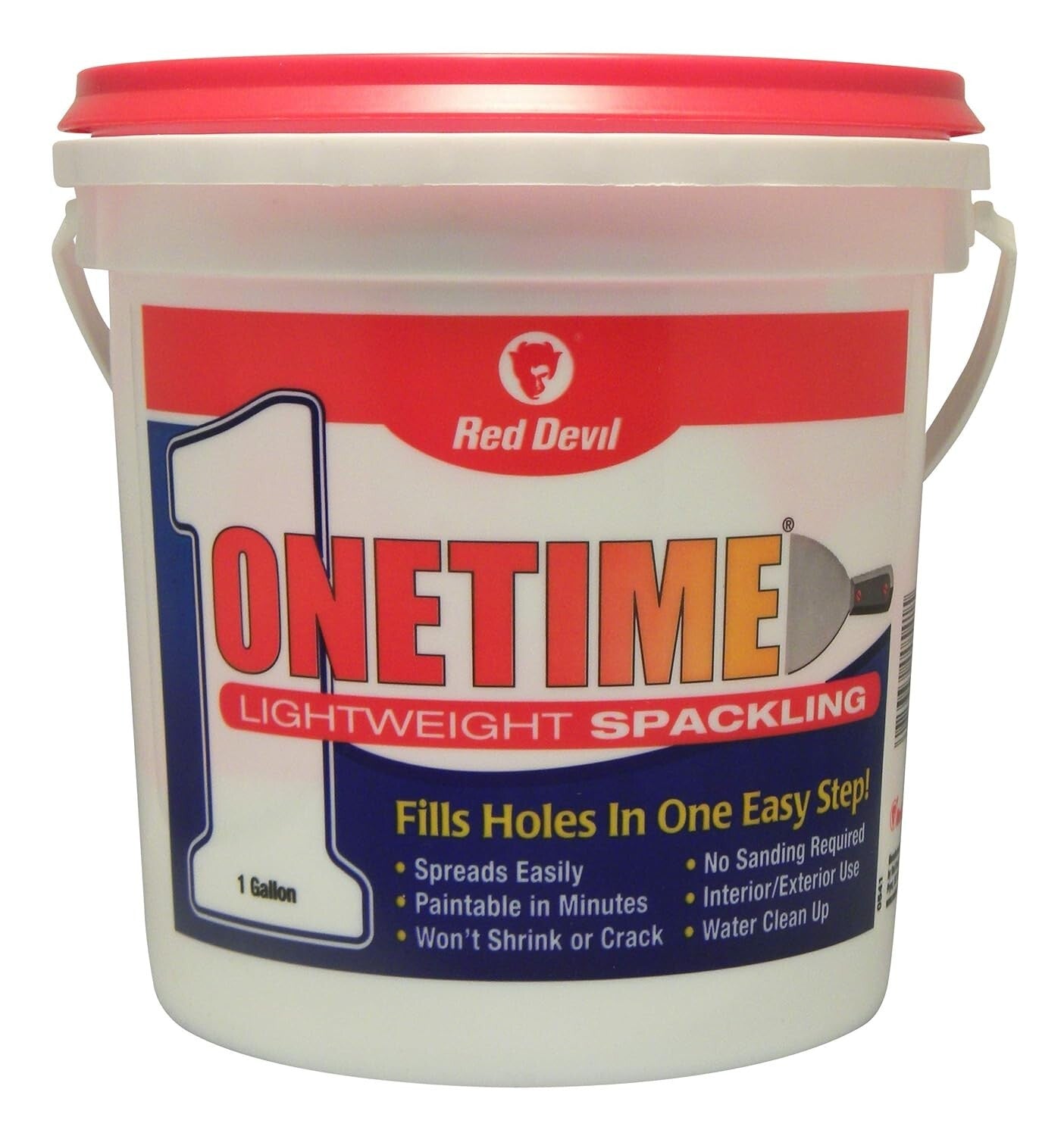 ONETIME Lightweight Spackling - 1 Gallon No-Sand Formula for Effortless Repairs