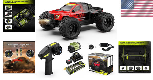 Fast 50 mph 1/14 Brushless RC Truck - All Terrain Waterproof Off-Road Adventure