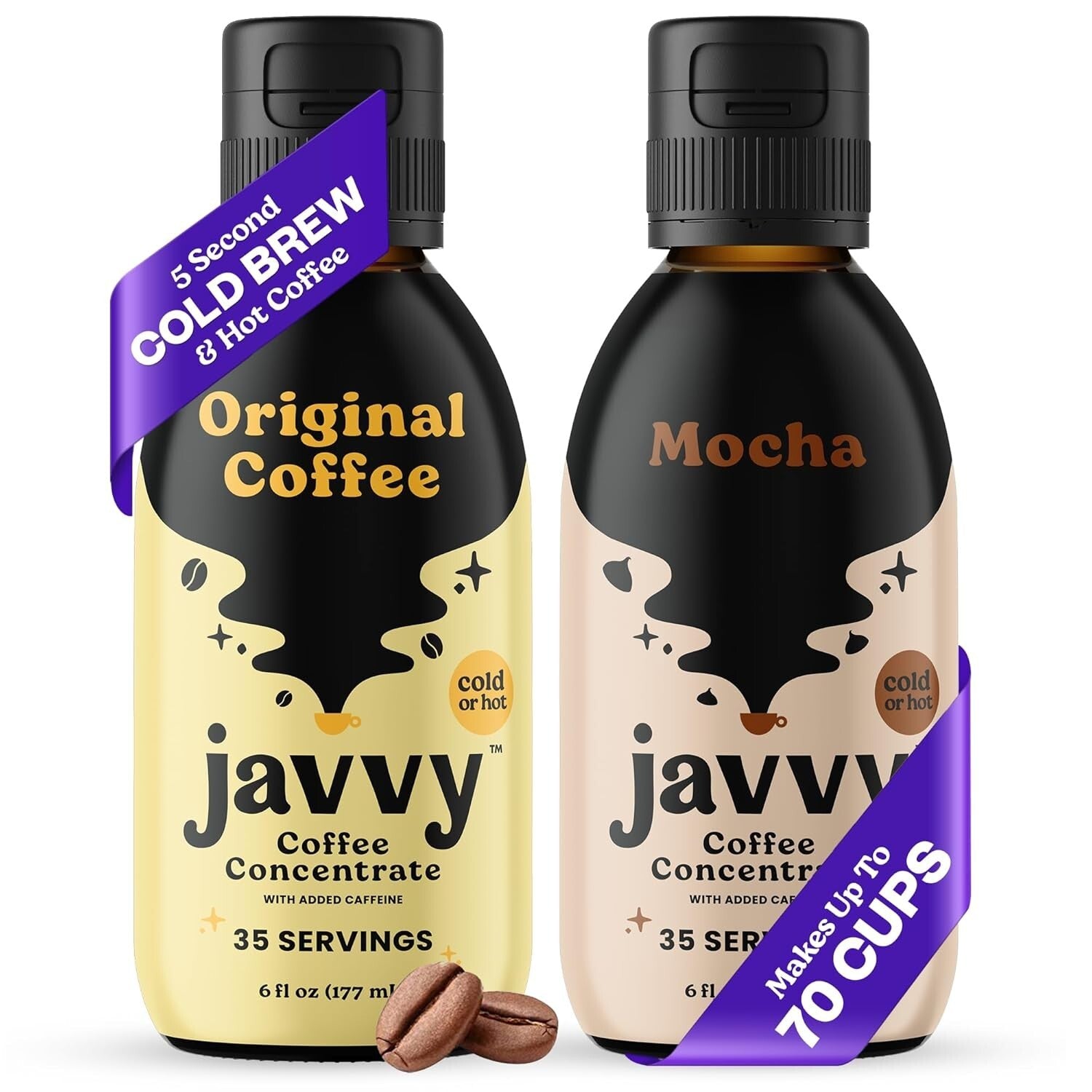 Versatile Coffee Concentrate for Hot or Iced Drinks - 12 oz, Mocha & Original