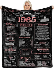 Load image into Gallery viewer, Comforting Throw Blanket - Cheers to 60 Years! Perfect Gift for 1965 Birthdays