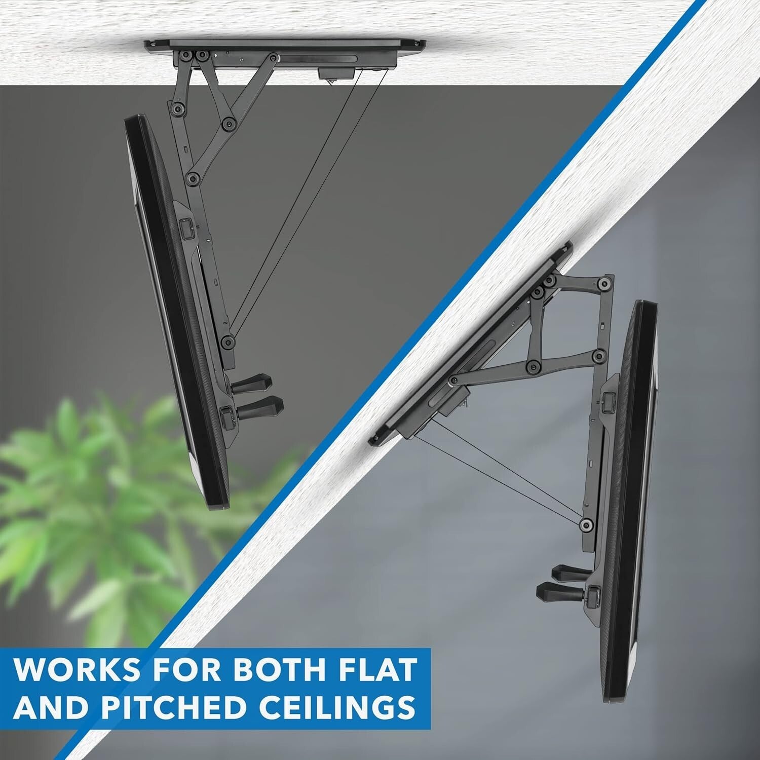 Electric Flip-Down TV Bracket Holds Up to 77 lbs - Perfect for Stylish Spaces