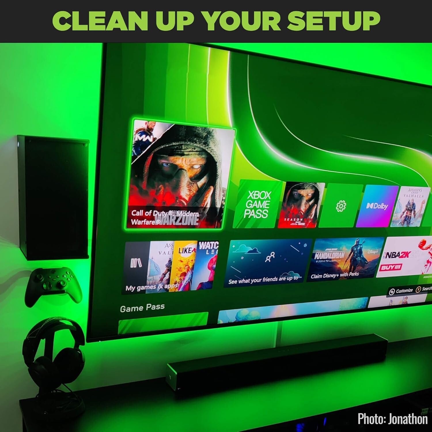 Sleek Wall Mount for Xbox Series X - Durable Steel & Controller Holder Bundle