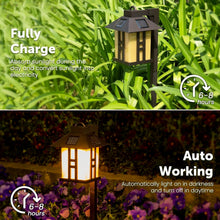 Load image into Gallery viewer, Elegant Japanese Solar Lights - 4 Pack Waterproof Pathway Garden Illumination