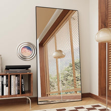 Load image into Gallery viewer, Elegant 65" Full-Length Mirror with Black Aluminum Frame - Dual Mounting Options