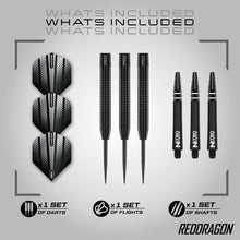 Load image into Gallery viewer, Premium Razor Edge Black Darts Set – 24g Tungsten with Stunning Grip Technology