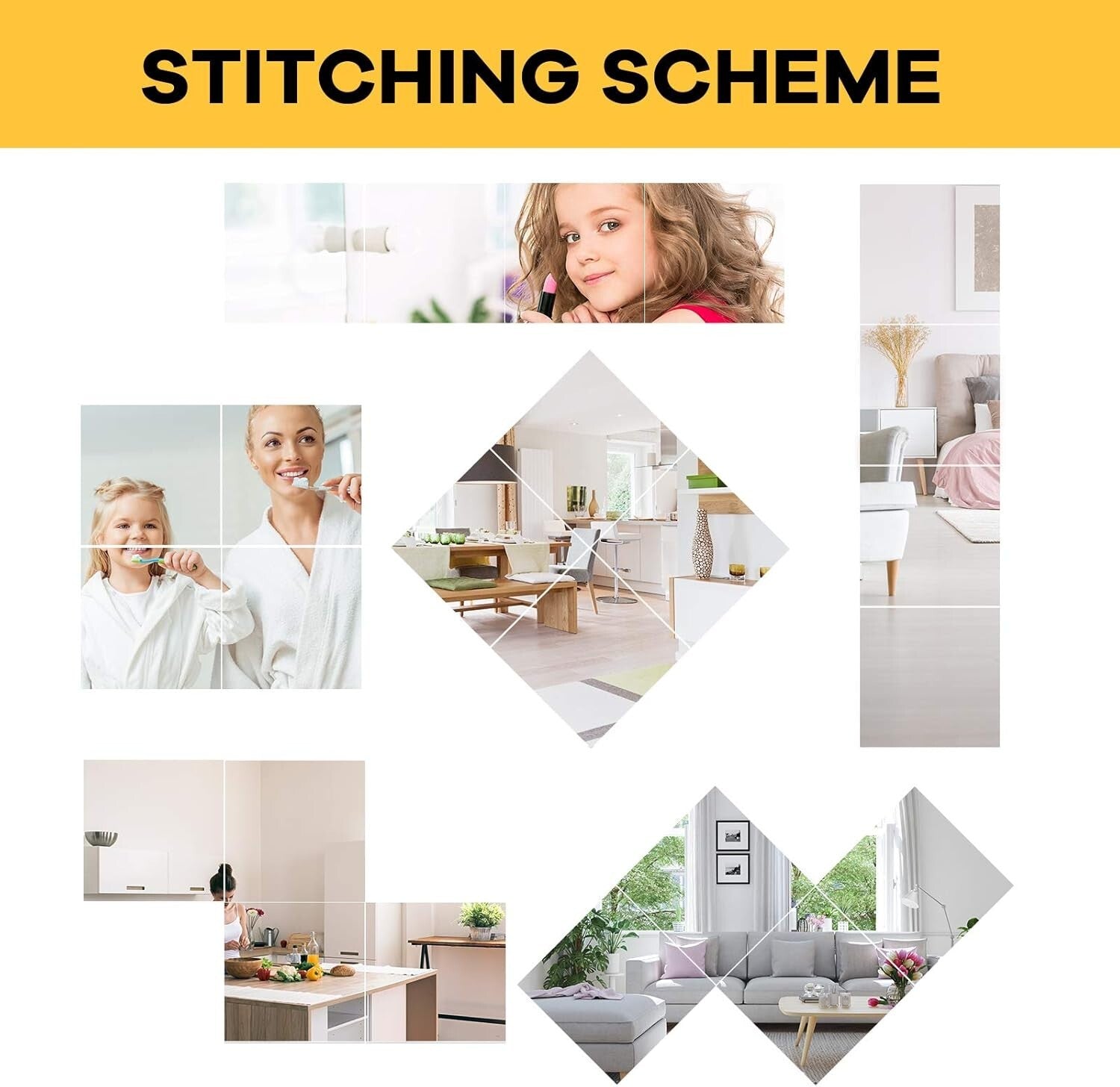 Full Body 16-Pack Frameless Mirrors - Perfect for Home Gyms and Craft Decor