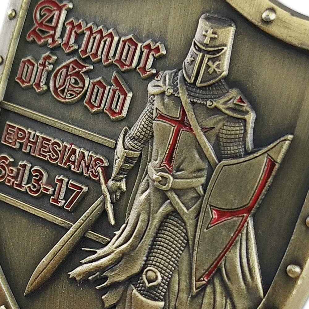 Military Appreciation Challenge Coins - Armor of God for Daily Faith Reminders
