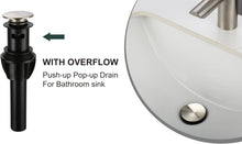 Load image into Gallery viewer, Elegant 2 Handle Brushed Nickel Bathroom Faucet with 360° Swivel &amp; Pop Up Drain