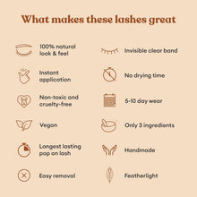 Load image into Gallery viewer, Natural Look Brown Pop-On Lashes - Customizable 1-Step Faux Clusters, Pack of 60