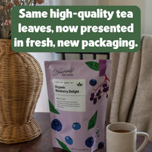 Load image into Gallery viewer, Invigorating Organic Ginger Lemon Green Tea - 1 lb Bulk Pouch, Enjoy Hot or Iced