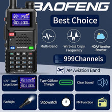 Load image into Gallery viewer, Rechargeable Ham Radio Walkie Talkies with NOAA Receiver and Speaker Mic, 2-Pack