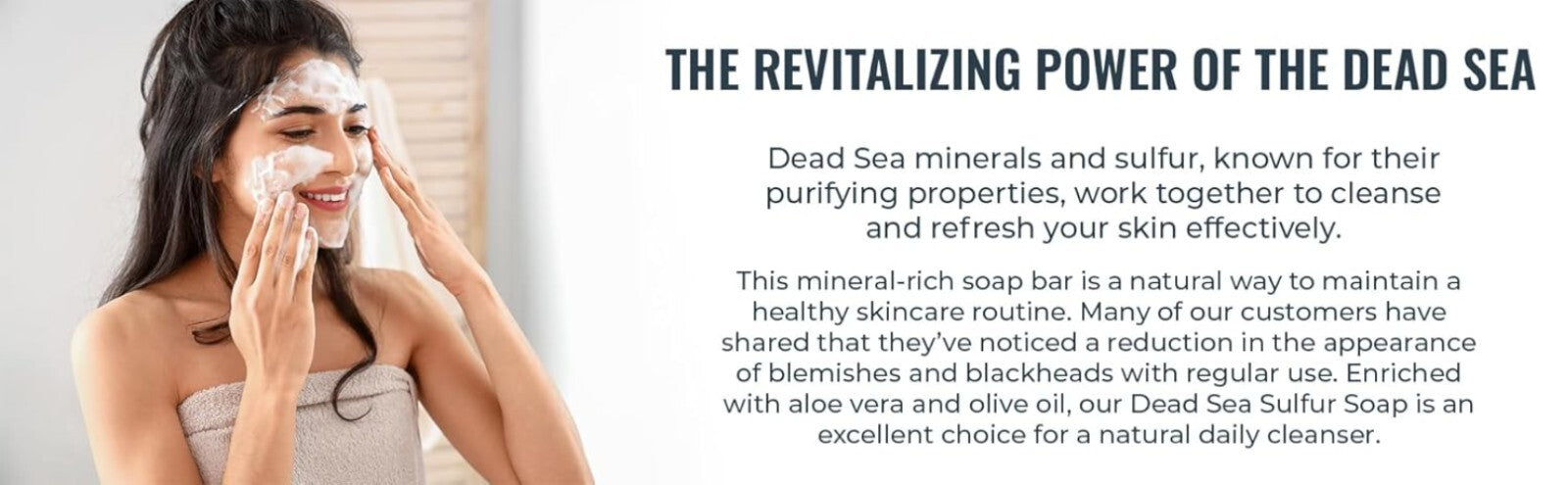 Nourishing Dead Sea Sulfur Soap - 4.4 oz Bars, Multi-Action Cleanser Pack of 10