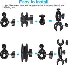 Load image into Gallery viewer, Sturdy Motorcycle Camera Mount with 155cm Selfie Stick – For Insta360 &amp; GoPro