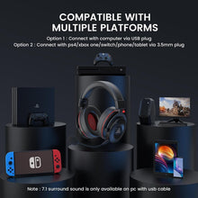 Load image into Gallery viewer, Immersive USB Gaming Headset with 7.1 Surround Sound &amp; Detachable Microphone