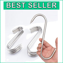 Load image into Gallery viewer, Premium 10" Stainless Steel Hooks for Heavy Meat - 8-Pack for Kitchen &amp; Outdoors