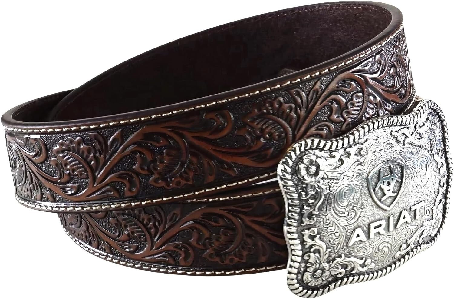 Durable Men's Leather Belt with Interchangeable Buckle - Perfect Western Style