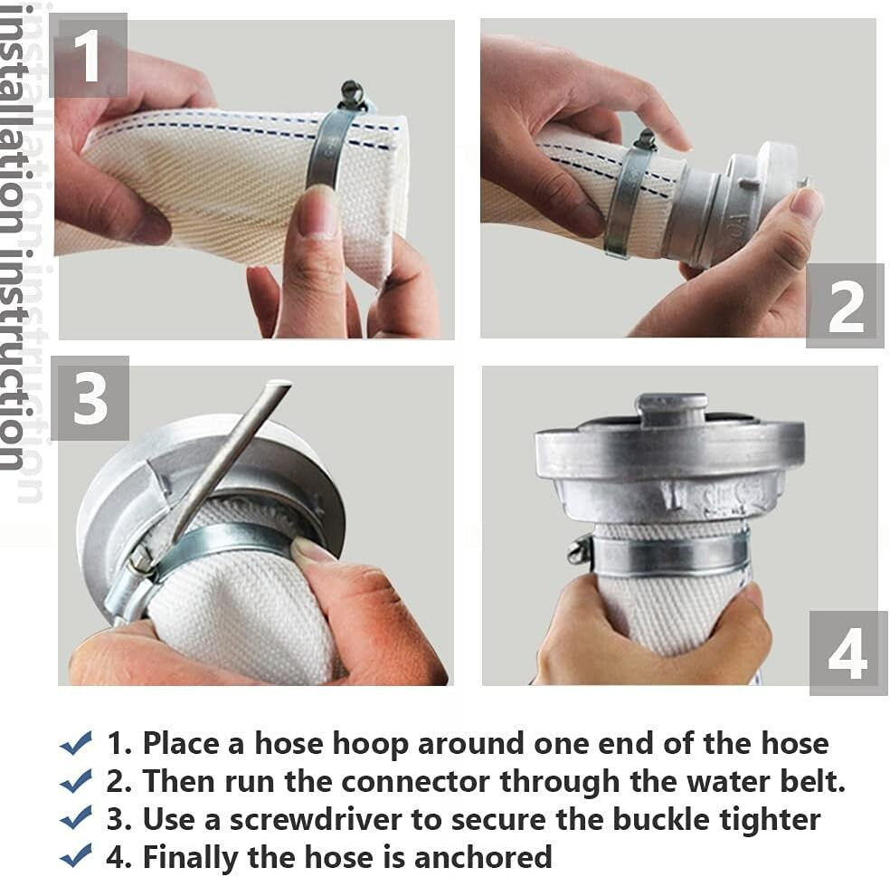 5" x 62 FT Heavy Duty PVC Swimming Pool Backwash Hose - Versatile Water Transfer