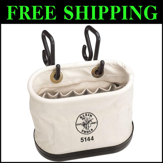 15 Pocket Aerial Canvas Bucket with Temperature-Resistant Hooks – Easy Access