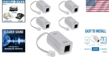 Load image into Gallery viewer, Compact DSL Phone Filters - Eliminate Interference for Landline and VoIP Devices