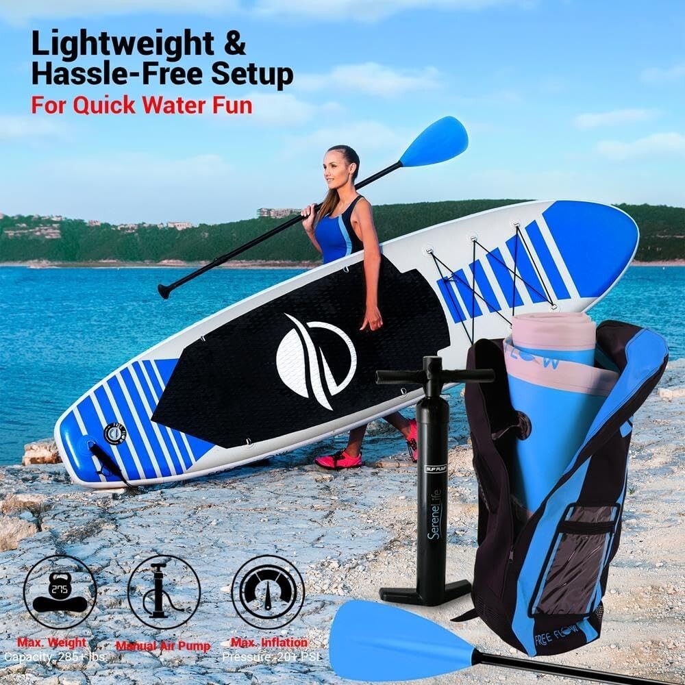 Lightweight 126'' Paddle Board with Complete SUP Accessories - 350 lbs Capacity