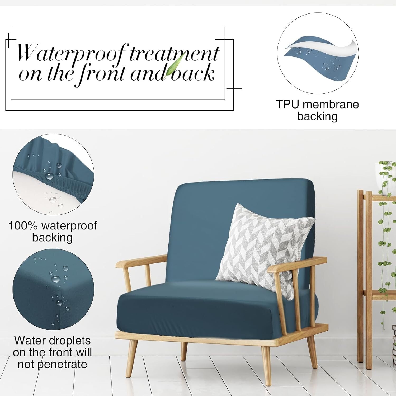 8 Stylish Stretch Cushion Covers - Waterproof Protection for Outdoor Furniture